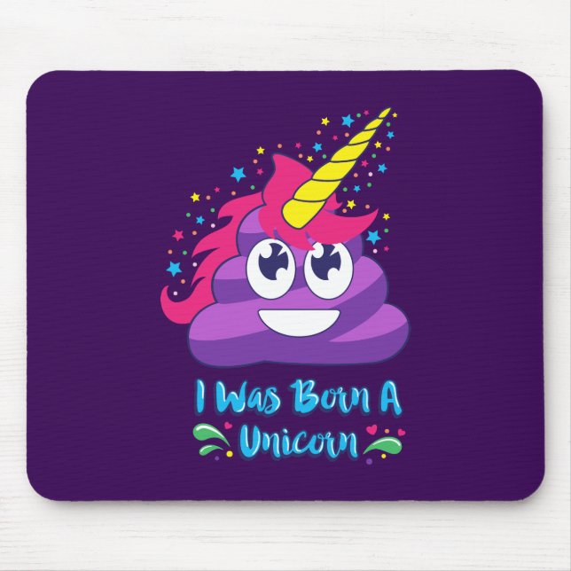 Född UnicornEmoji Poop Musmatta (Framsidan)