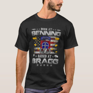 Född vid Ft Benning Raising Fort Bragg 82:a flygbu T Shirt