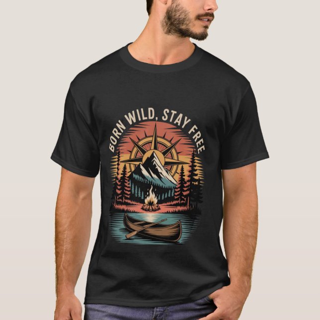 Född Vild, Stanna Fri T Shirt (Framsida)