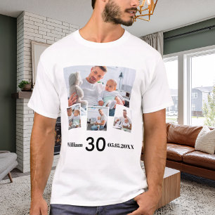 Födelsdagsnamn ålder fotokollage t shirt