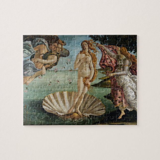 Födelse av Venus av Sandro Botticelli Pussel (Horisontell)