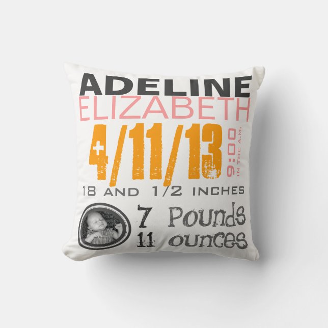 Födelse kudder kudde (Framsida)