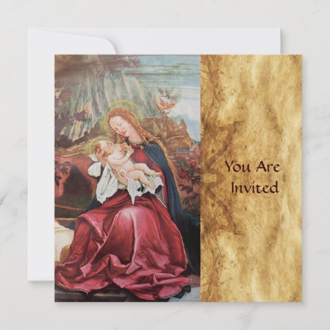 FÖDELSE MED ÄNGLAR - JULENS MAGI INBJUDNINGAR (Framsida)