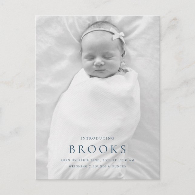 Födelseannanseringsfoto Postkort Vykort (Framsida)