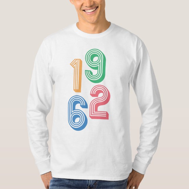 Födelseår - 1962 - 60:e födelsedagspresent t shirt (Framsida)
