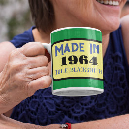 Födelseår 1964: 60 år gammal 60 år kaffemugg