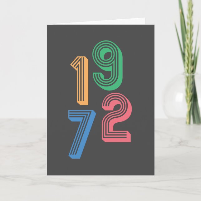 Födelseår - 1972 - 50:e födelsedagen kort (Framsida)