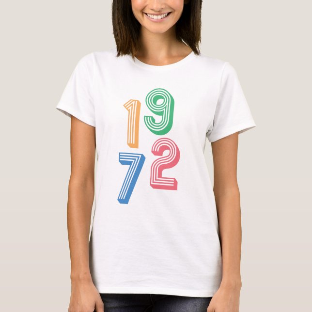 Födelseår - 1972 - 50:e födelsedagen T-Shirt (Framsida)