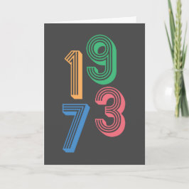 Födelseår - 1973 - 50:e födelsedagen anteckningskort