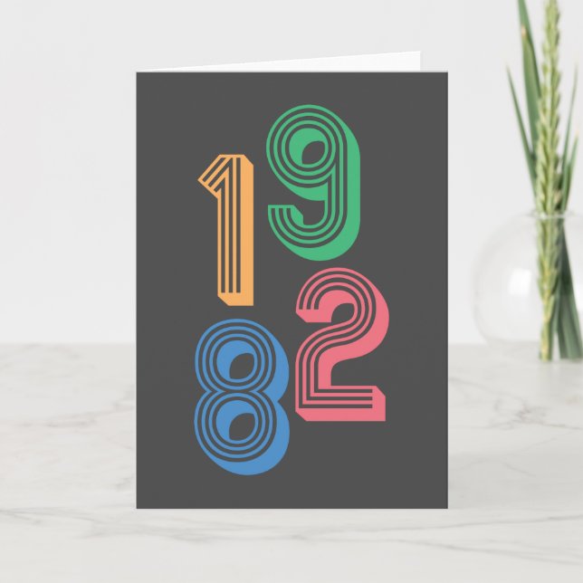 Födelseår - 1982 - 40:e födelsedagen kort (Framsida)