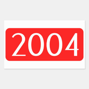 födelseår 2004: födelsedag rektangulärt klistermärke