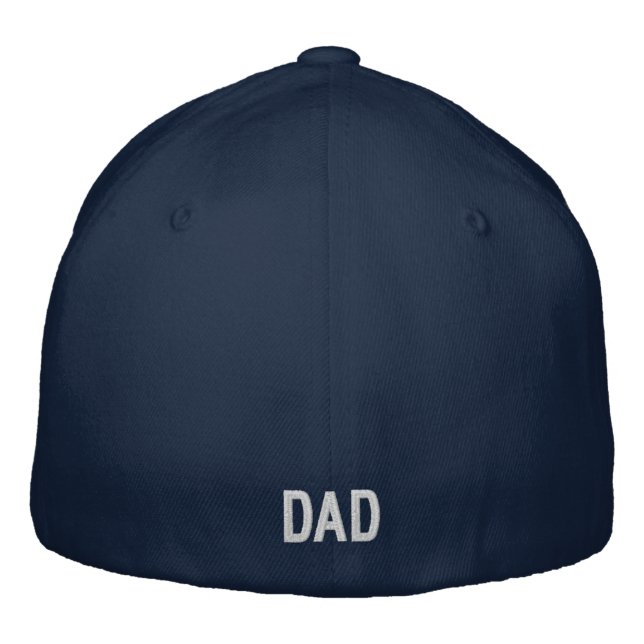 Födelseår Pappa Broderad Hatt, Flexfit Blå Keps (Baksida)