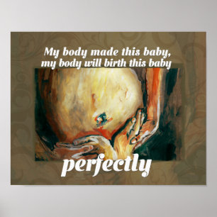 Födelsebekräftelseaffisch - "perfekt ", poster