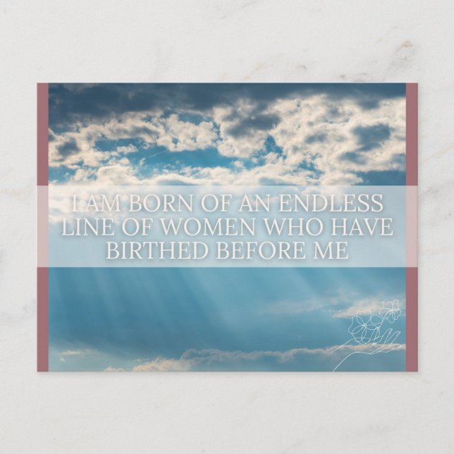 Födelsebekräftelsekort Helg Vykort (Framsida)