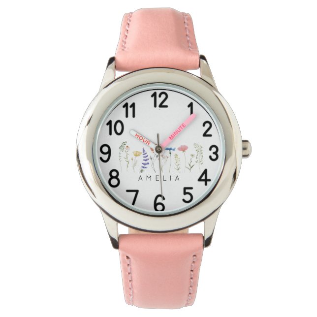 Födelseblomma - Personligens fågelbevakning Armbandsur (Framsida)