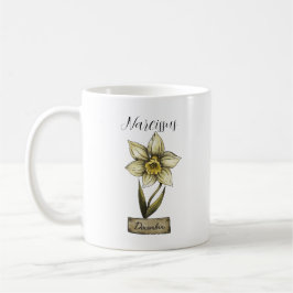 Födelseblomman DECEMBER Birthday Narcissus Kaffemugg