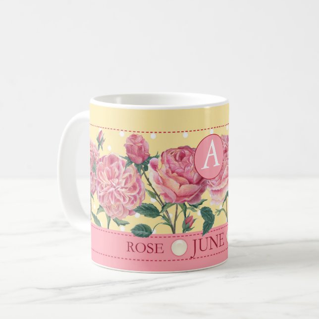 Födelseblomman och Gem June Classic Mugg (Framsida vänster)