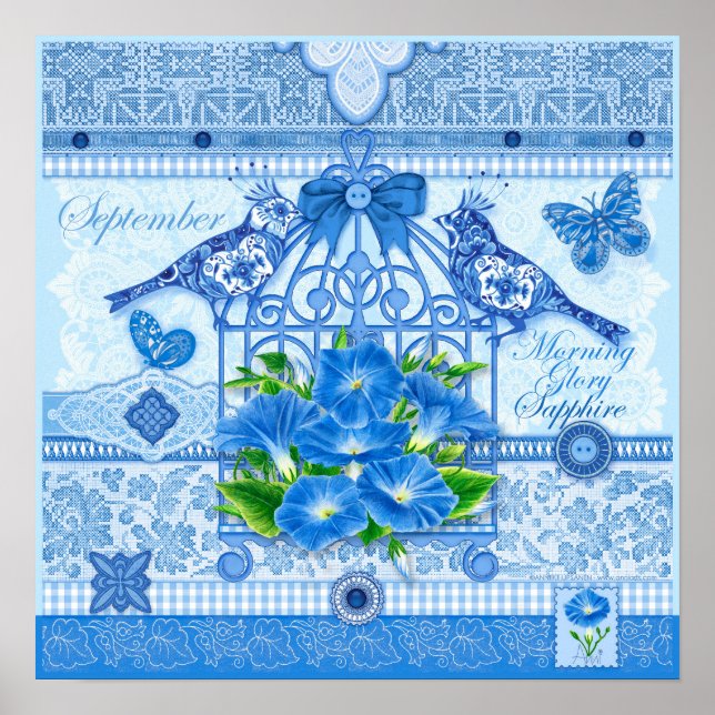 Födelseblomman och Gem September Poster (Framsidan)