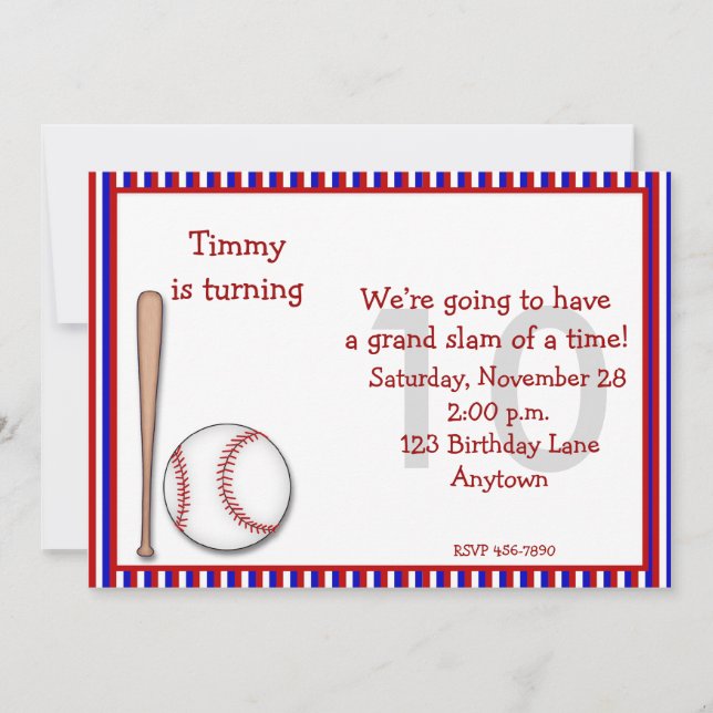 Födelsedag 10:e basket inbjudningar (Framsida)