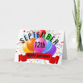 Födelsedag 12 september kort