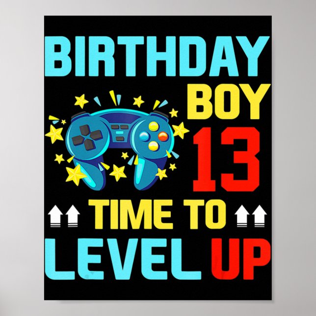 Födelsedag 13 13 år gamla videospel, barn poster (Framsidan)