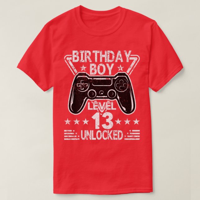 Födelsedag 13 Olåst 13:e födelsedagsvideo T Shirt (Design framsida)
