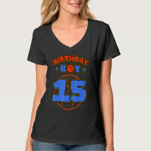 Födelsedag 15 basketboll teme Bday Party 15 C T Shirt