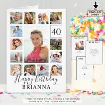 Födelsedag 15: Foto på alla ålders Anpassningsbar 