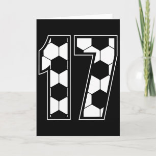 Födelsedag 17 år fotboll kort