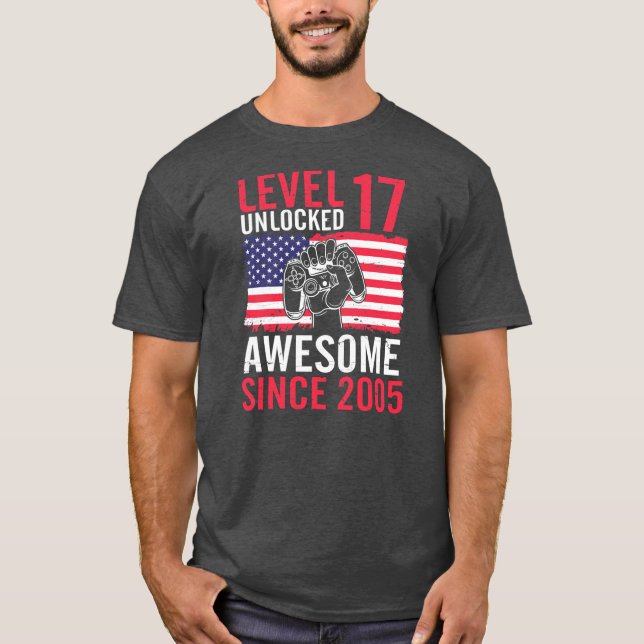 Födelsedag 17 år gammal olåst Fantastisk T Shirt (Framsida)