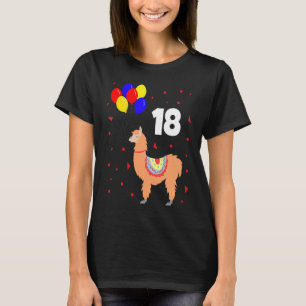 Födelsedag 18 år efter lama firande t shirt