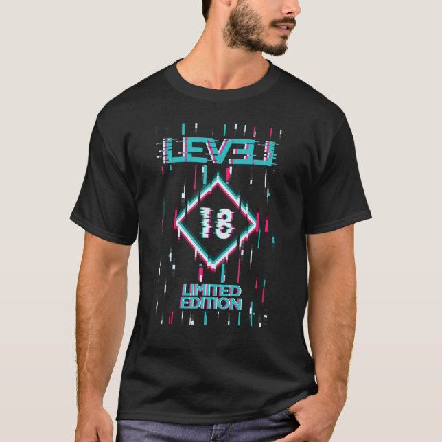 Födelsedag 18 år - spel används t shirt (Framsida)