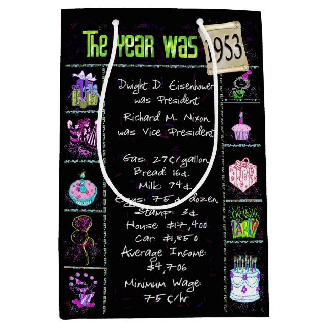 Födelsedag 1953 Roligt Trivia On Black (Framsidan)