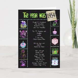 Födelsedag 1954 kort