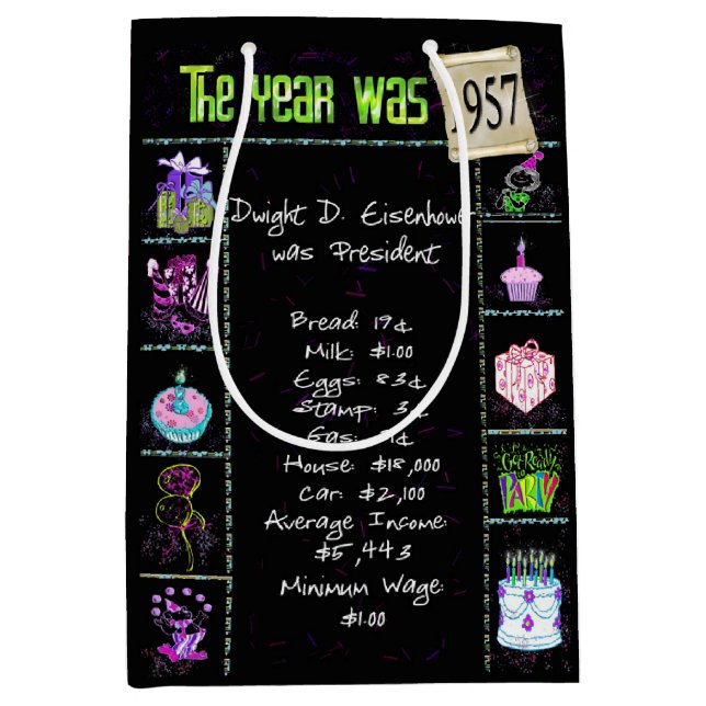 Födelsedag 1957 Roligt Trivia On Black (Framsidan)