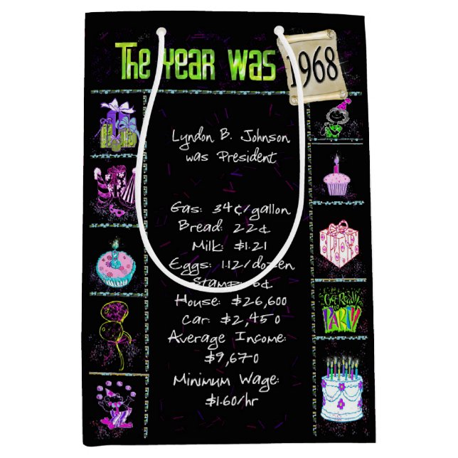 Födelsedag 1968 Roligt Trivia On Black (Framsidan)