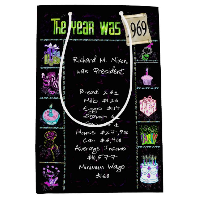 Födelsedag 1969 Roligt Trivia On Black (Framsidan)