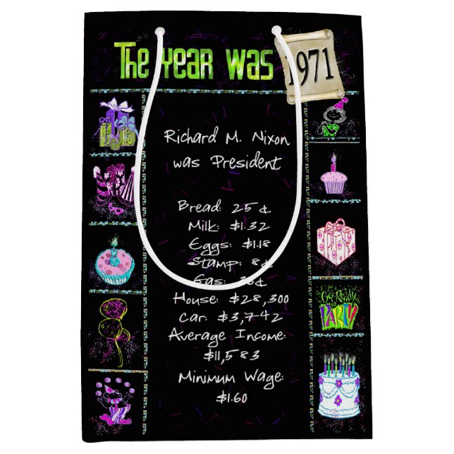 Födelsedag 1971 Roligt Trivia On Black (Framsidan)