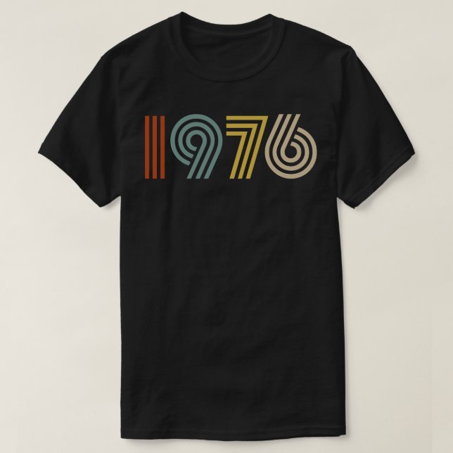 Födelsedag 1976 Retro Stil 1 T Shirt (Design framsida)