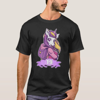 Födelsedag 19 år gammal flickskoltid unic t shirt