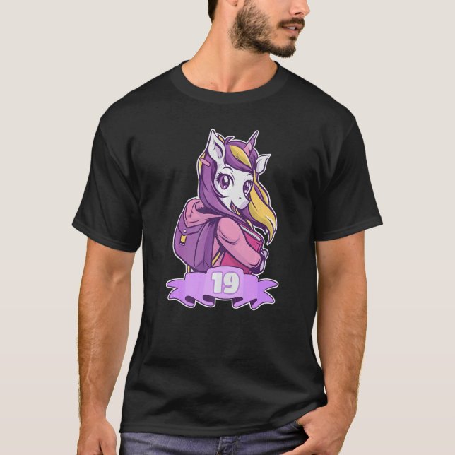 Födelsedag 19 år gammal flickskoltid unic t shirt (Framsida)