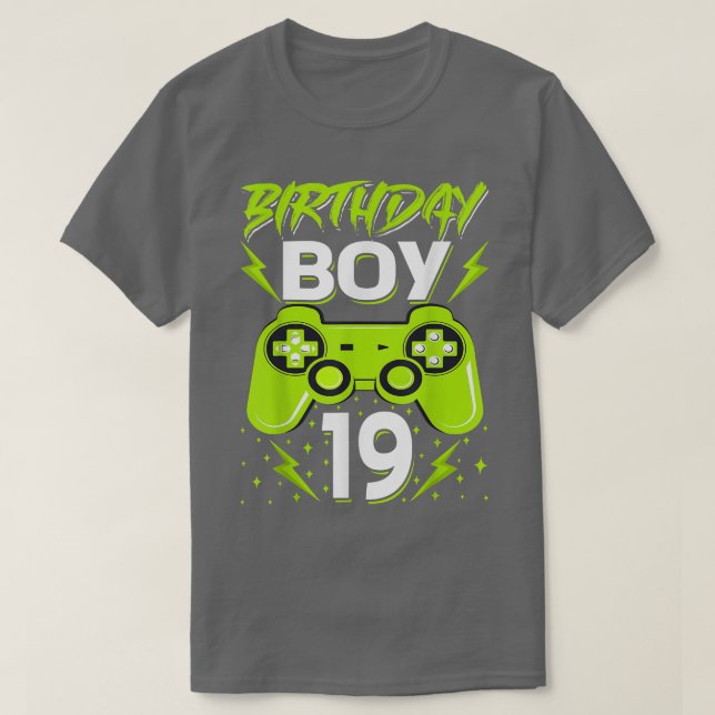 Födelsedag 19 Video Game Controller Gamer 19th B T Shirt (Design framsida)