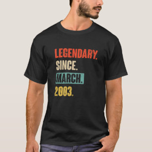 Födelsedag 20 mars Dekoration 20 år gammal årstid T Shirt