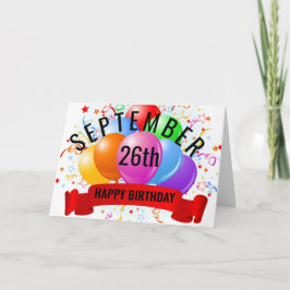 Födelsedag 26 september kort