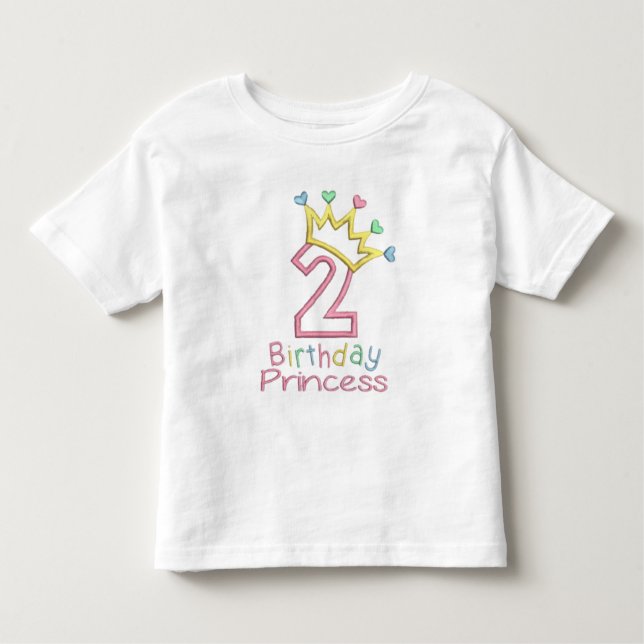 födelsedag, 2 år gammal, 2 år gammal, t shirt (Framsida)