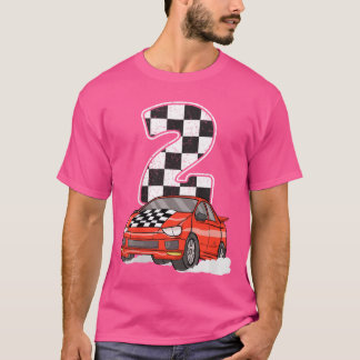 Födelsedag 2 Två Tävling 2:a födelsedag Flagga 1 T Shirt