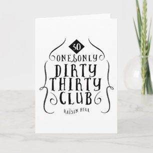 Födelsedag 30 30 gammala år smutsar ner 30 kort