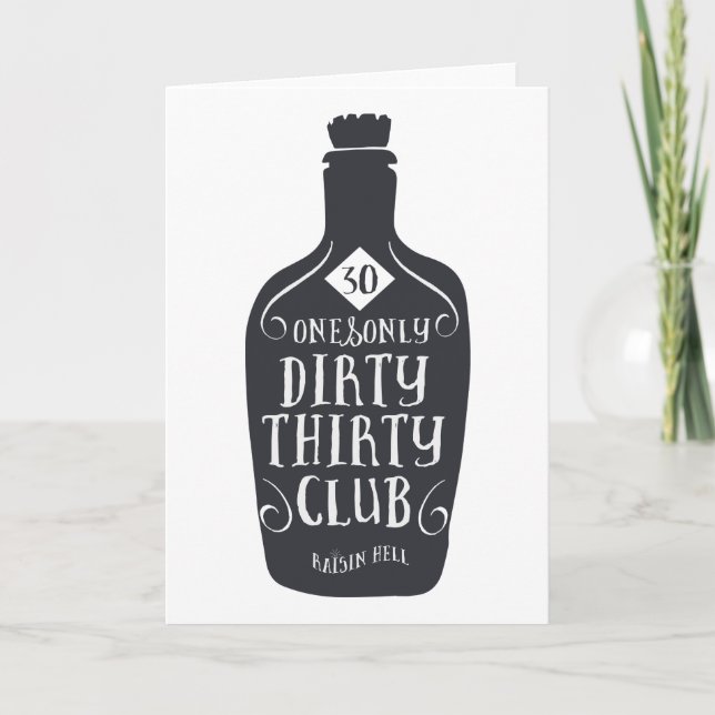 Födelsedag 30 30 gammala år smutsar ner 30 kort (Framsida)