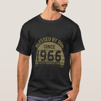 Födelsedag 365 välsignad av Gud sedan 1966 Vintage T Shirt