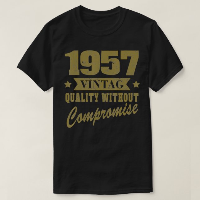 Födelsedag 365 Vintage 1957 T Shirt (Design framsida)